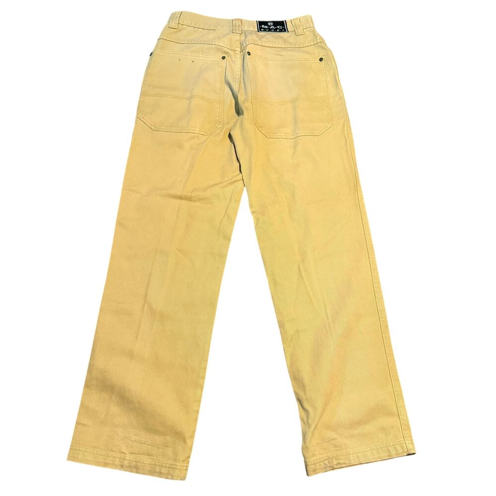 MAC Sport Khaki Straight Leg Pants, Tan Cotton Twill Casual, Men's Size 32 - Picture 4 of 7